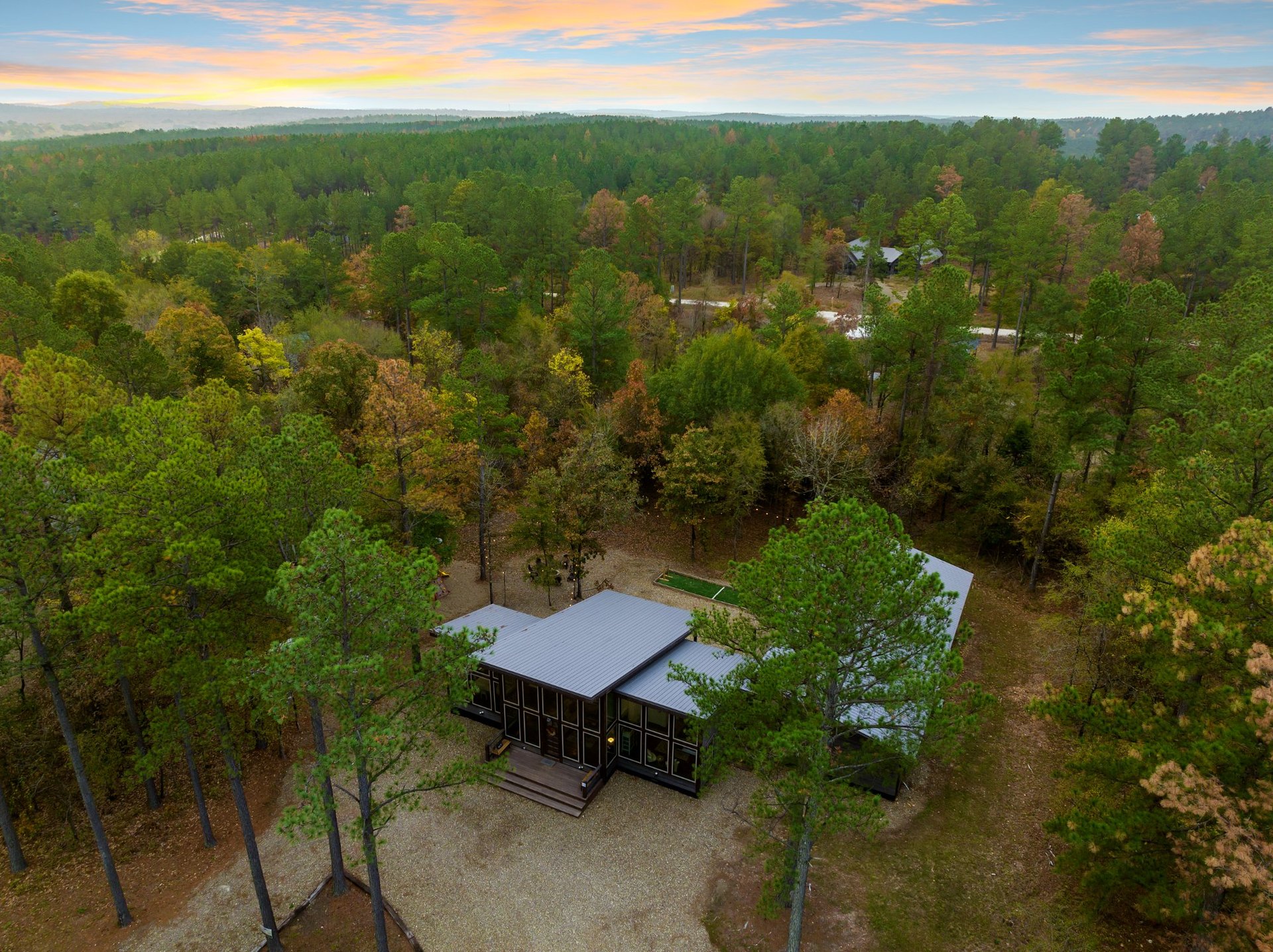 Outdoor forest courtyard
